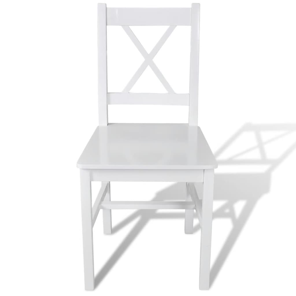 dining chairs, 2 pieces, pine wood;   dining chairs, 4 pieces