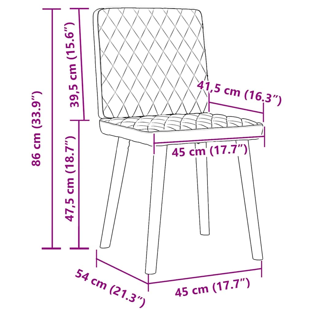 dining chairs, 2 pieces.