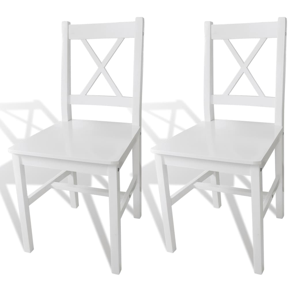 dining chairs, 2 pieces, pine wood;   dining chairs, 4 pieces