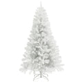 7.5ft Unlit Artificial White Christmas Tree, Holiday Décor with 1346 Branch Tips, Auto Open and Steel Base