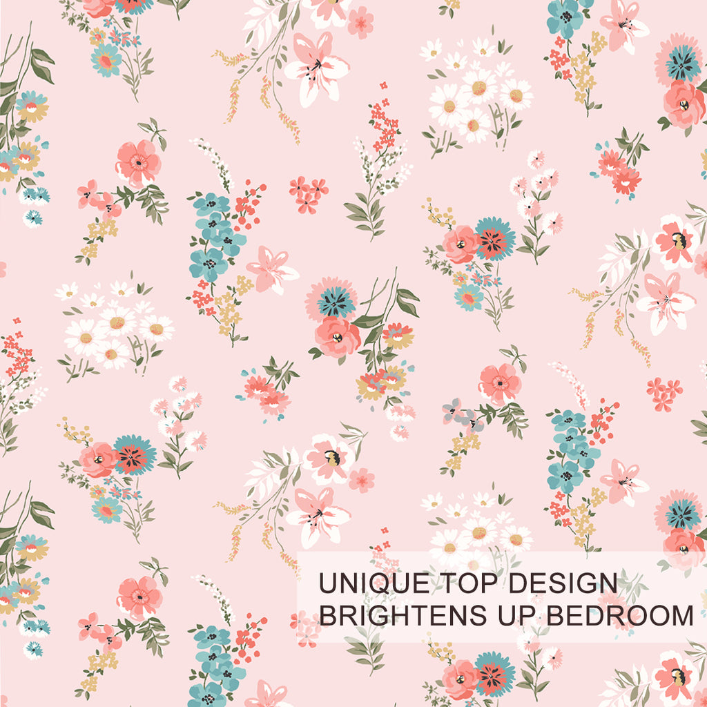 3 Pieces Minimalist And Elegant Floral Series Comfortable Duvet Set With Ultra Soft Bedding Set