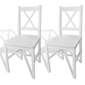 dining chairs, 2 pieces, pine wood;   dining chairs, 4 pieces