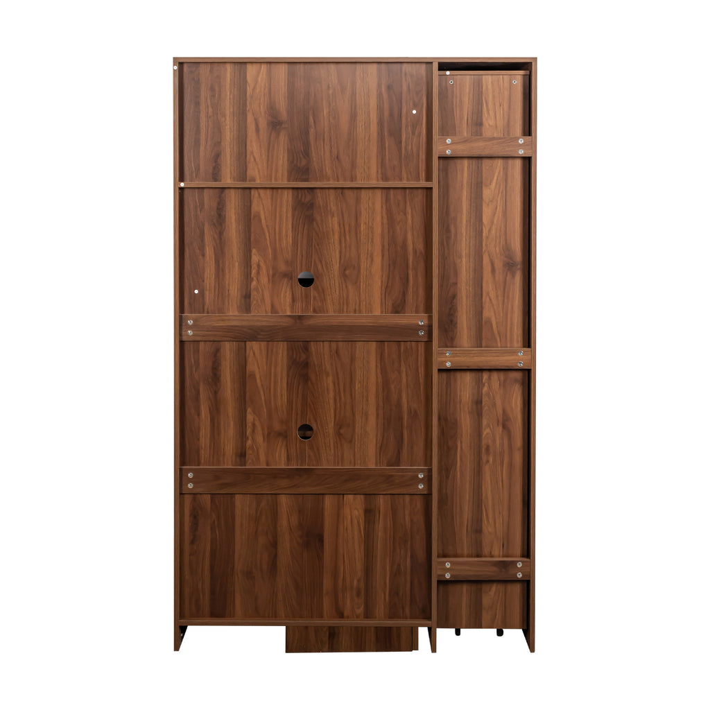 Kitchen Pantry Cabinet With Multi-functional Pull-out Multi-tier Storage Shelf,Farmhouse Storage Cabinet With 4 Doors,Pantry Organizers For Kitchen,Dining Room