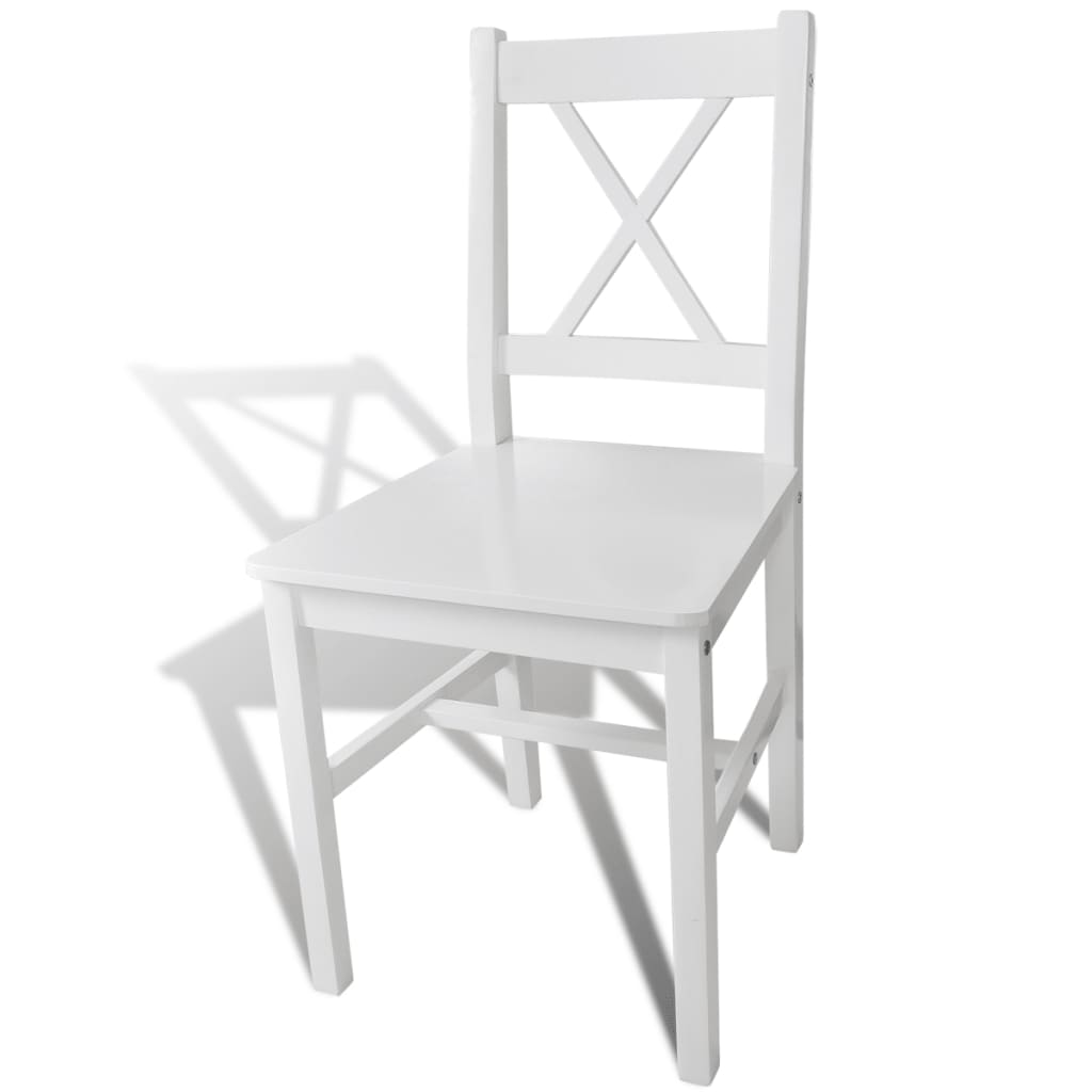 dining chairs, 2 pieces, pine wood;   dining chairs, 4 pieces
