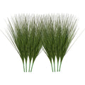 Artificial Grass Plant, 27 Inch Faux Onion Grass Fake Greenery Shrubs Plant, Premium PVC For Indoor Outdoor House Home Garden Office Room Décor, Housewarming, 8 Pack Green